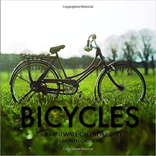 okumak Bicycles 7 x 7 Mini Wall Calendar 2021: 16 Month Calendar