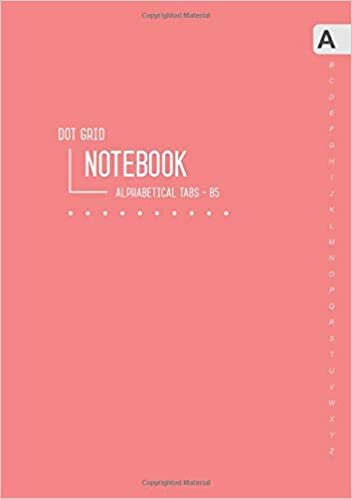 okumak Dot Grid Notebook Alphabetical Tabs B5: Medium Journal Organizer with A-Z Index Sections | 5mm Dotted Pages | Smart Design Baby Pink