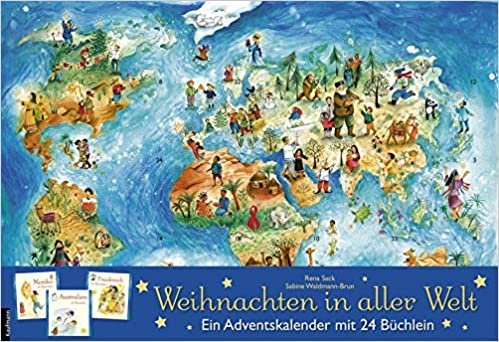okumak Weihnachten in aller Welt: Adventskalender mit 24 Büchern (Adventskalender mit Geschichten für Kinder / Mit 24 Mini-Büchern)