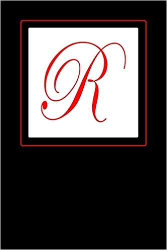 okumak R: Monogrammed Journal with a Stately Red Capital Letter &quot;R&quot; on a White Background