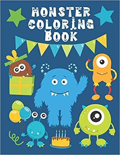 okumak Monster Coloring Book: Funny &amp; Cute Little Monsters Easy Fun Color Pages For Kids (Creative Coloring Books &amp; Pages for Kids)
