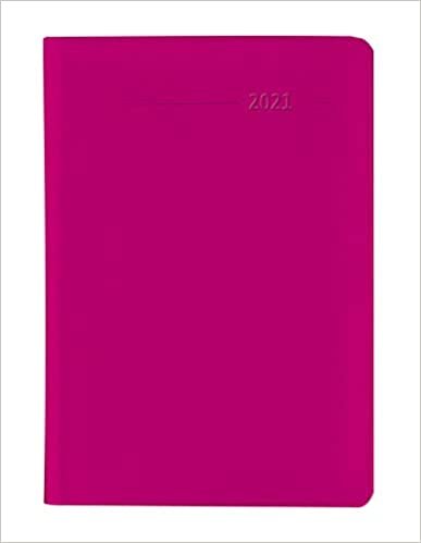 okumak Taschenkalender Buch PVC himbeerrot 2021 - Büro-Kalender 8x11,5 cm - 1 Woche 2 Seiten - 144 Seiten - Notiz-Heft - Alpha Edition