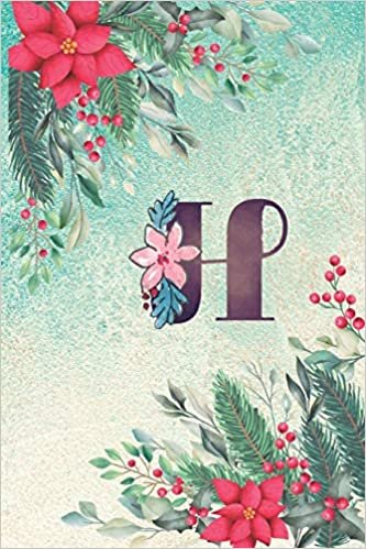 okumak H: Floral Monogram Initial H Notebook Journal for Man, Women and Girls, size 6 x 9&quot; 110 pages
