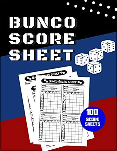 okumak Bunco Score Sheet: V.22 100 Bunco Score Pad for Dice game / Bunco Scorekeeping / Score Keeping Book Large size