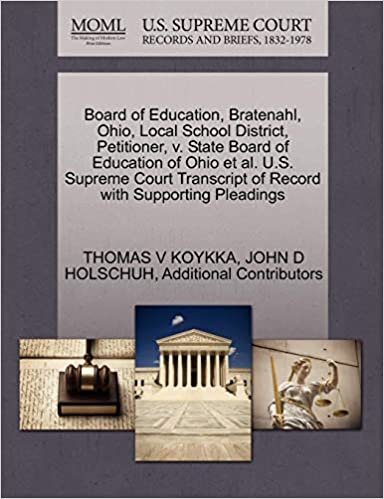 okumak Board of Education, Bratenahl, Ohio, Local School District, Petitioner, v. State Board of Education of Ohio et al. U.S. Supreme Court Transcript of Record with Supporting Pleadings