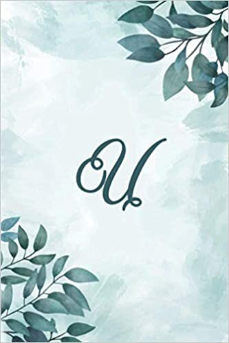 okumak U: Monogram Initial Notebook Letter U | birthday netebook | College Ruled| , birthday , Farmouse, Flowers, Woodgrain, Floral