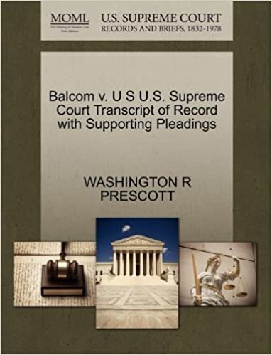 okumak Balcom v. U S U.S. Supreme Court Transcript of Record with Supporting Pleadings