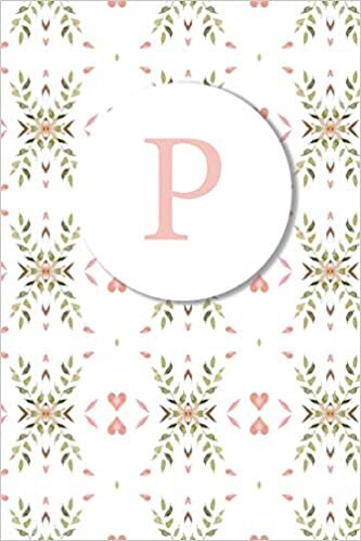 okumak P: Pink Floral Monogram Sketchbook | 110 Sketchbook Pages (6 x 9) | Floral Watercolor Monogram Sketch Notebook | Personalized Initial Letter Journal | Monogramed Sketchbook