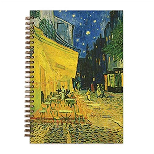 okumak Van Gogh Terrace at Night 7 x 10 Wire-O Journal