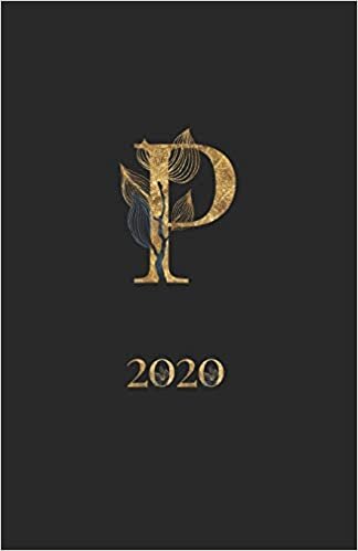 okumak 2020: Planner with Gold Monogram | Initial Letter P | Weekly Agenda for Girls &amp; Women | Organizer with To-Do’s, Notes | Monthly &amp; Yearly Calendar | Black | A5