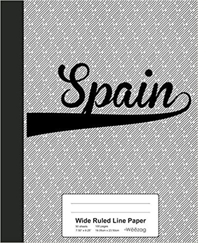 okumak Wide Ruled Line Paper: SPAIN Notebook (Weezag Wide Ruled Line Paper Notebook)