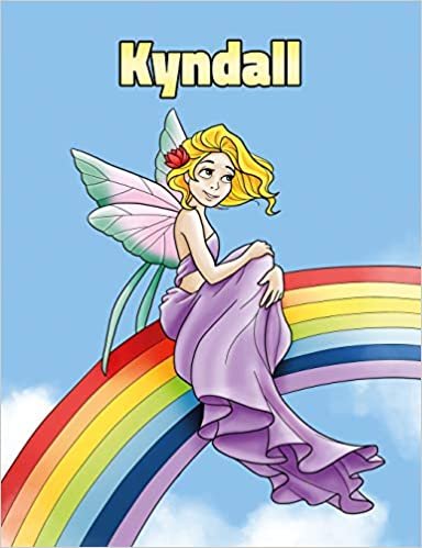 okumak Kyndall: Personalized Composition Notebook – Wide Ruled (Lined) Journal. Rainbow Fairy Cartoon Cover. For Grade Students, Elementary, Primary, Middle School, Writing and Journaling