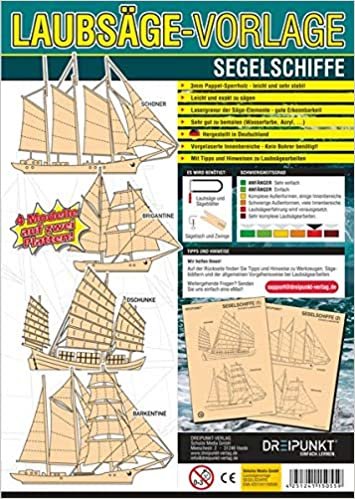 okumak Laubsägevorlage Segelschiffe: Laubsägevorlage für vier große Segelschiffe aus hochwertigem 3mm Pappelsperrholz