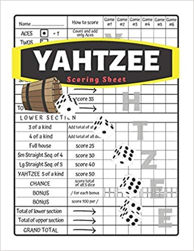 okumak Yahtzee Scoring Sheet: V.4 Yahtzee Score Pads for Yahtzee Game Nice Obvious Text and large print yahtzee score card 8.5 by 11 inch