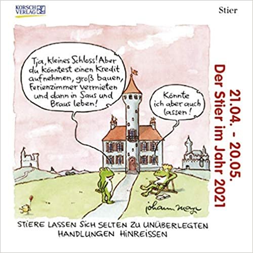 okumak Stier Mini 2021: Sternzeichenkalender-Cartoon - Minikalender im praktischen quadratischen Format 10 x 10 cm.