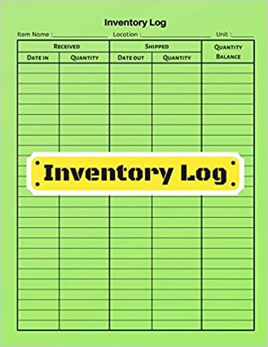 okumak Inventory log: V.2 - Inventory Tracking Book, Inventory Management and Control, Small Business Bookkeeping / double-sided perfect binding, non-perforated