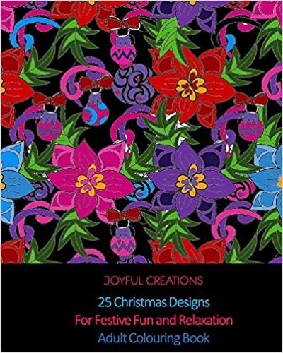 okumak 25 Christmas Designs For Festive Fun and Relaxation: Adult Colouring Book (UK Edition)