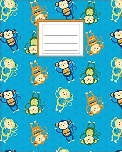 okumak Primary Composition Notebook K-2: Draw and Write Journal 8x10. Cute Design. Fun Learning for Boys and Girls. Cute Monkeys.