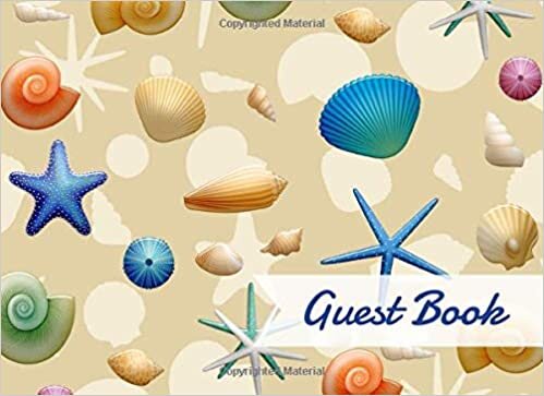 okumak Guest Book: Seashore Bed and Breakfast Guest Book, B&amp;B Welcome Log Book for Vacation Homes, AirBnBs, Rentals &amp; Beach Houses With Seashells Design