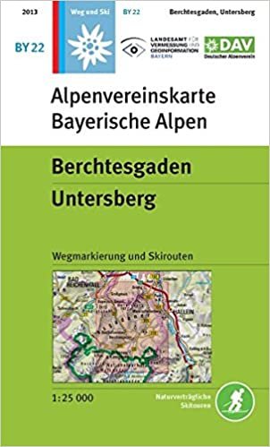 okumak DAV Alpenvereinskarte Bayerische Alpen 22 Berchtesgaden - Untersberg 1:25 000: Wegmarkierung, Ski- und Schneeschuhrouten