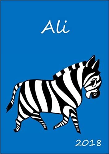 okumak 2018: personalisierter Zebra-Kalender 2018 - Ali - DIN A5 - eine Woche pro Doppelseite
