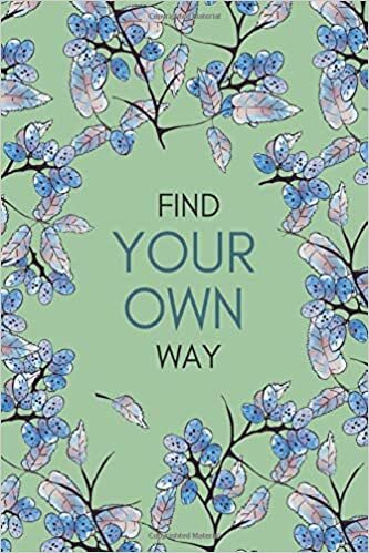okumak Find Your Own Way: 6x9 Large Print Password Notebook with A-Z Tabs | Medium Book Size | Stylish Painting Floral Design Green