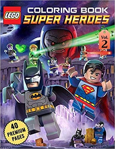 okumak Lego Super Heroes Coloring Book Vol2: Funny Coloring Book With 40 Images For Kids of all ages.
