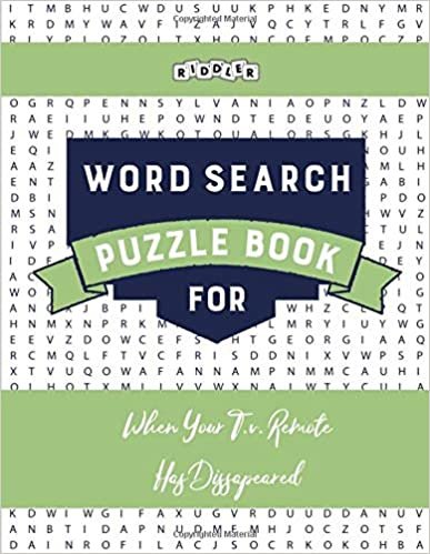okumak Word Search Puzzle Book for When Your T.v. Remote Has Dissapeared