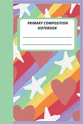 okumak Primary Composition Notebook: Colorful hearts , Cute Story Journal Dotted Midline and Drawing Space , 6&quot; x 9&quot; 130 PAGES | Grades K-2 Kindergarten ... to school notebook for kids and teen girls