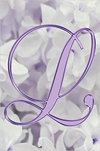 okumak L Journal: A Monogram L Initial Capital Letter Notebook For Writing And Notes: Great Personalized Gift For All First, Middle, Or Last Names (Purple Gold Lilac Flower Floral Print)