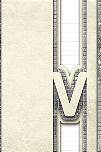 okumak Letter V: Personalized Design Notebook: 120 pages
