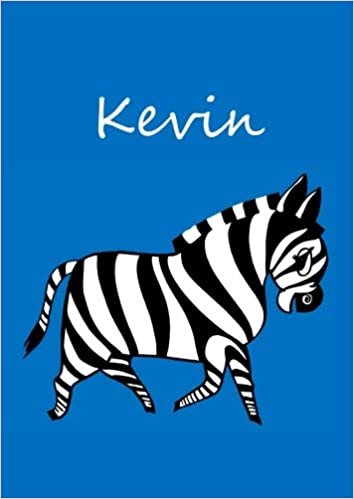 okumak Kevin: individualisiertes Malbuch / Notizbuch / Tagebuch - Zebra - A4 - blanko