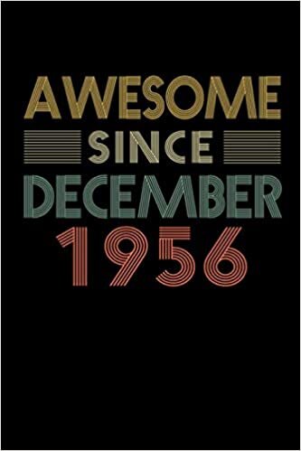 okumak Awesome Since December 1956: 64th Birthday card alternative - notebook journal for women, Mom, Son, Daughter - 64 Years of being Awesome (Retro Vintage Cover)