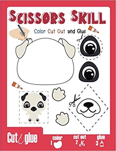 okumak Scissors Skill Color Cut Out and Glue: Cut and Paste Skills Workbook for Kids Preschool ,Toddlers and Kindergarten, Ages 3+ Scissor Cutting, Fine Motor Skills, Hand-Eye Coordination