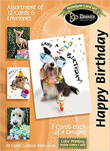 okumak Divinity butik tebrik kartı ürün yelpazesi: Happy Birthday – köpek (18033 N)
