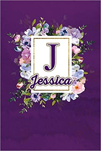 okumak J - Jessica: Monogram initial J for Jessica notebook / Journal: Personalized Name Letter gifts for girls, women &amp; men : School gifts for kids &amp; ... 6x9 Classy Purple Gold Floral Mosaic Finish)