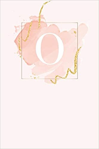 okumak O: 110  Sketchbook Pages (6 x 9)  | Light Pink Monogram Sketch and Doodle Notebook with a Simple Modern Watercolor Emblem | Personalized Initial Letter | Monogramed Sketchbook