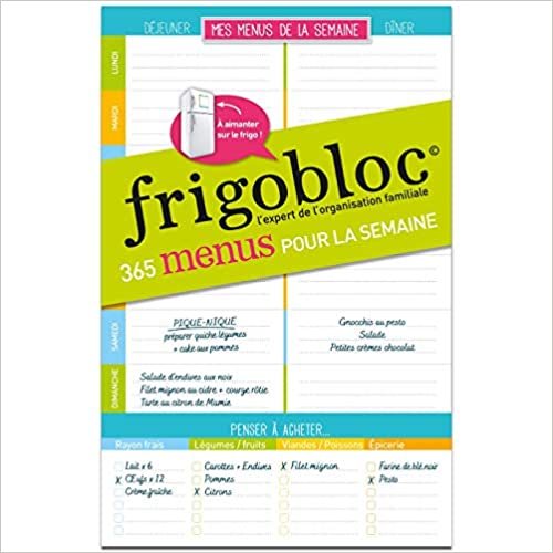 okumak Frigobloc Mes Listes de menus (P.BAC FRIGOGAMM)