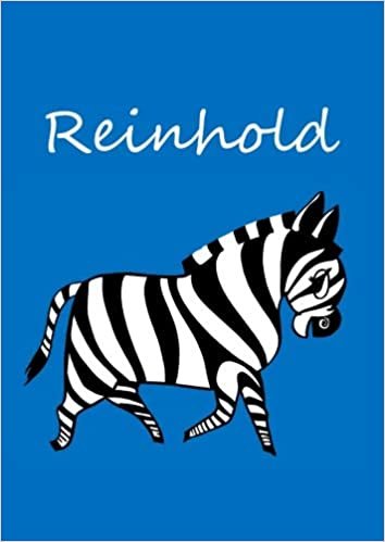 okumak individualisiertes Malbuch / Notizbuch / Tagebuch - Reinhold: Zebra - A4 - blanko