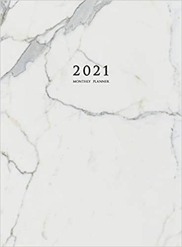 okumak 2021 Monthly Planner: 2021 Planner Monthly 8.5 x 11 with Marble Cover (Volume 1 Hardcover)