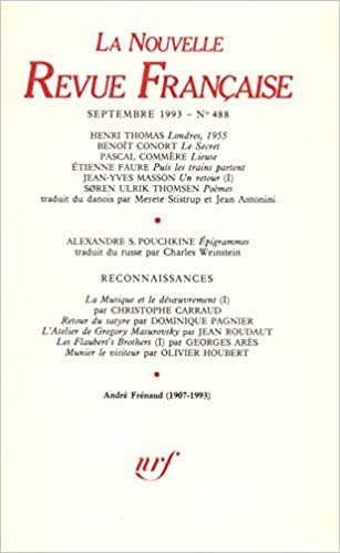 okumak LA N.R.F. 488 (SEPTEMBRE 1993) (LA NOUVELLE REVUE FRANCAISE)