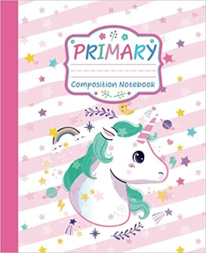 okumak Primary Composition Notebook: Cute Unicron Primary Story Journal with Wide Line and Picture Space for kids I Grades K-2 Kindergarten I girls and Boys school (Draw &amp; Write Exercise Books)