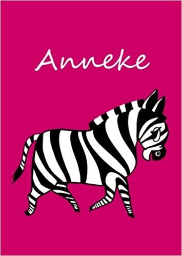okumak Anneke: personalisiertes Malbuch / Notizbuch / Tagebuch - Zebra - A4 - blanko