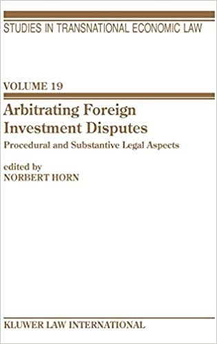 arbitrating الأجنبية نوع من الاستثمار خلاف (في حالة الدراسات transnational الاقتصادي قانون مجموعة)