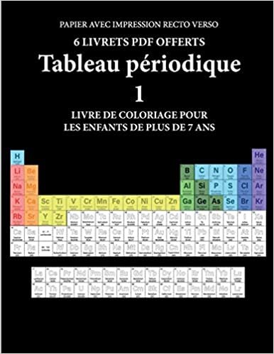 okumak Livre de coloriage pour les enfants de plus de 7 ans (Tableau périodique): Ce livre dispose de 40 pages à colorier sans stress pour réduire la ... de coloriage pour les enfants de 7+ ans)