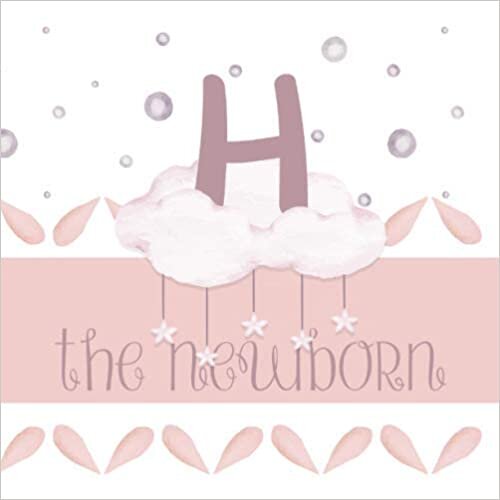 okumak H the newborn: Monogram baby shower guest book. Adorable pink guest book with the first letter of your baby&#39;s name. Great for a baby girl.