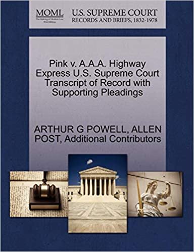 okumak Pink v. A.A.A. Highway Express U.S. Supreme Court Transcript of Record with Supporting Pleadings