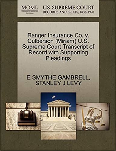 okumak Ranger Insurance Co. v. Culberson (Miriam) U.S. Supreme Court Transcript of Record with Supporting Pleadings