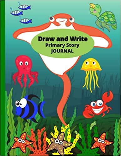 okumak Draw and Write Primary Story Journal: Notebook - Grades K-2: Primary Composition Book Half Page Dotted Midline Creative Picture Notebook Early ... (Journals for Kids with Coloring Pages)
