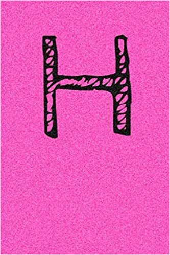 okumak h: Blank journal, 120 pages, 6 x 9 inch Soft cover / Paperback. Pink background, gold color monogram